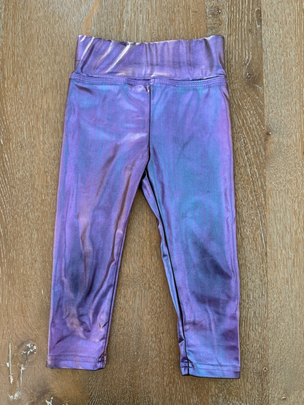 Lola + The Boys Iridescent Purple Metallic Leggings